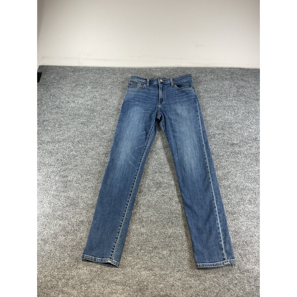 Polo Ralph Lauren Women's Jeans Size 18 Blue Stretch Denim Straight Leg Casual